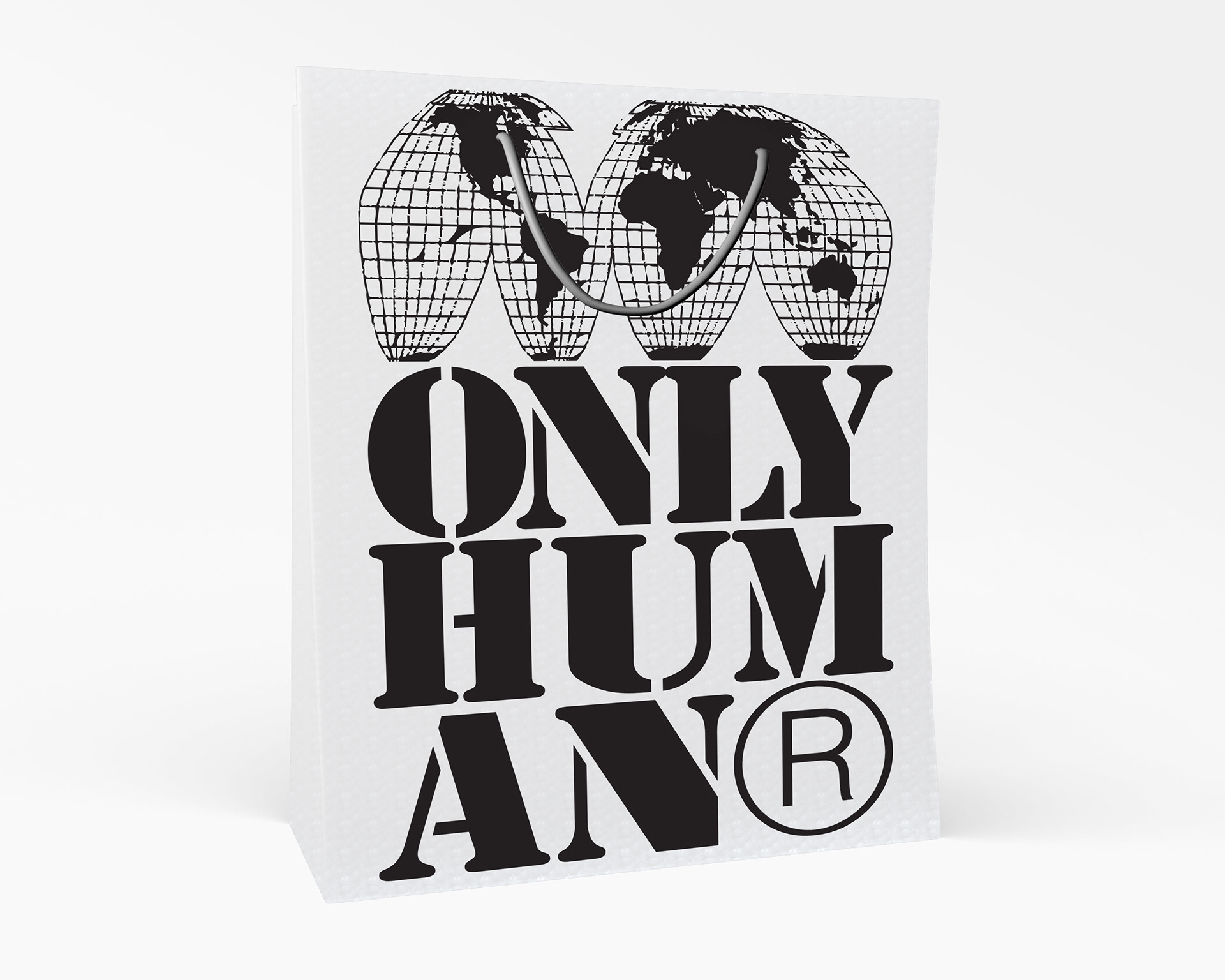 A bag design I created for concept retail brand I created called "ONLY HUMAN"