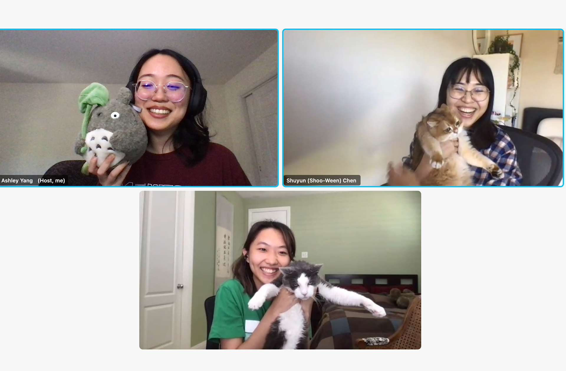 Product interns with furry friends