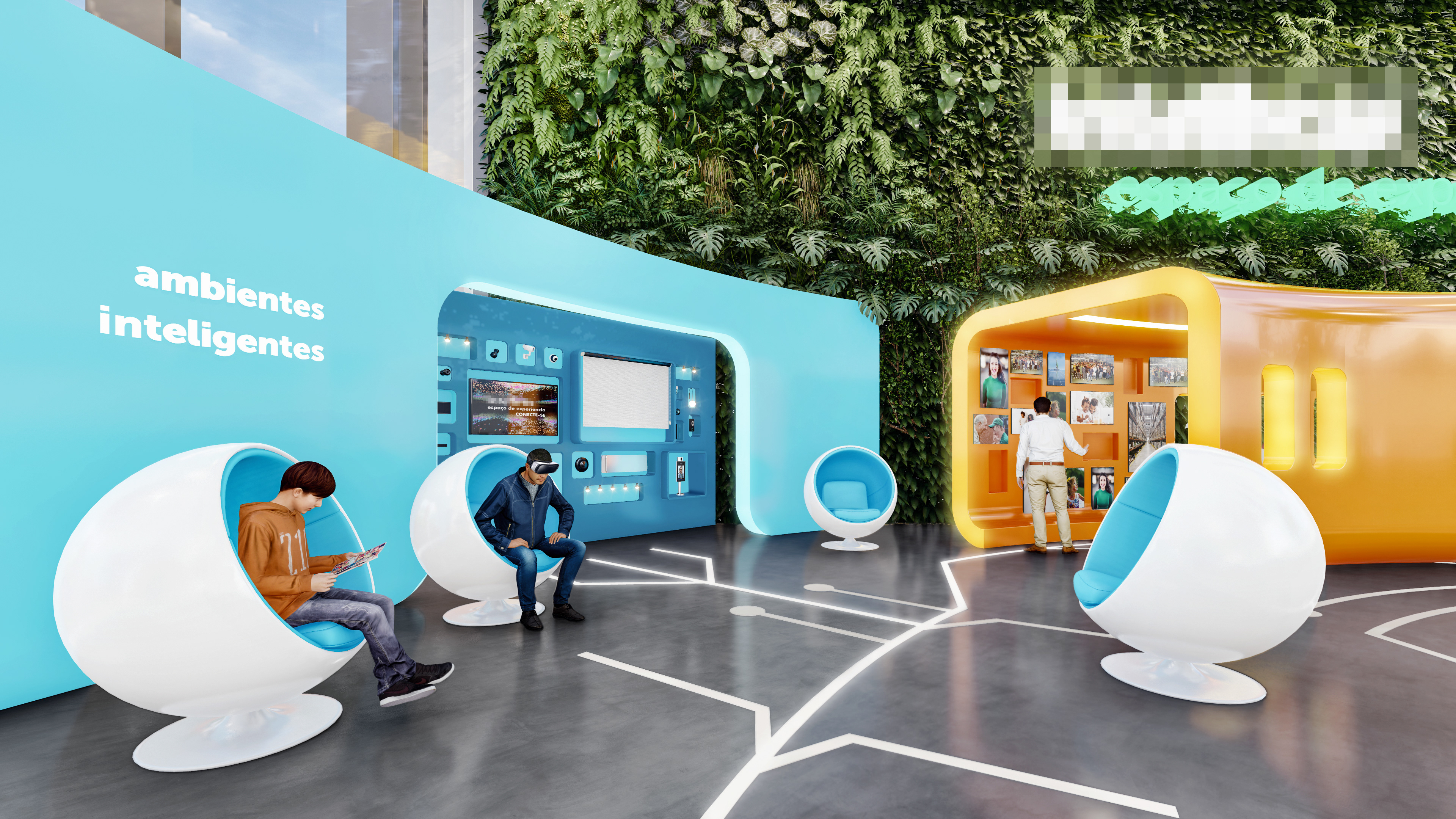 VR experience shows a future life where everywhere carries smart technology.