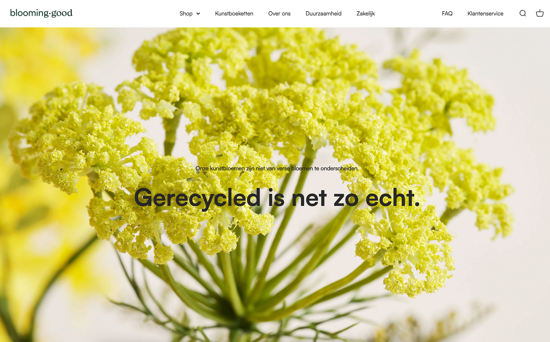 Close up image of artificial flower with beautiful dept of field