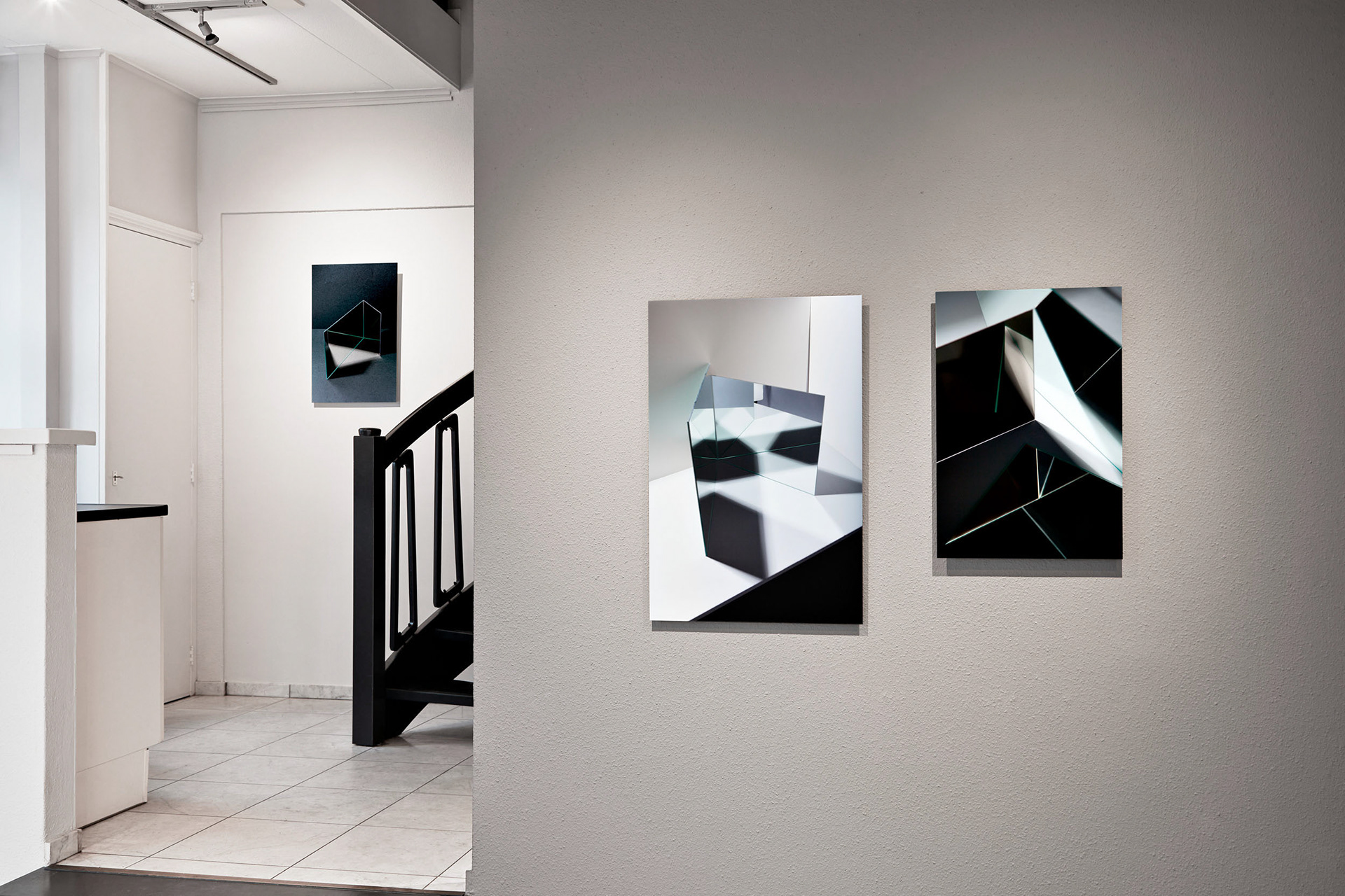Installation view of light sculptures project at Gallery Pouloeuff in Naarden-Vesting, the Netherlands