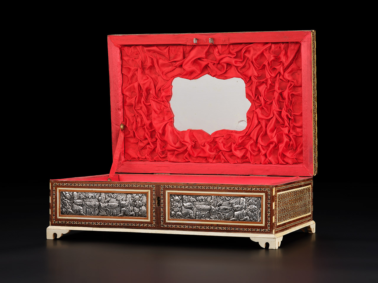 Wooden jewel box from Iran, Shiraz, early 20th century