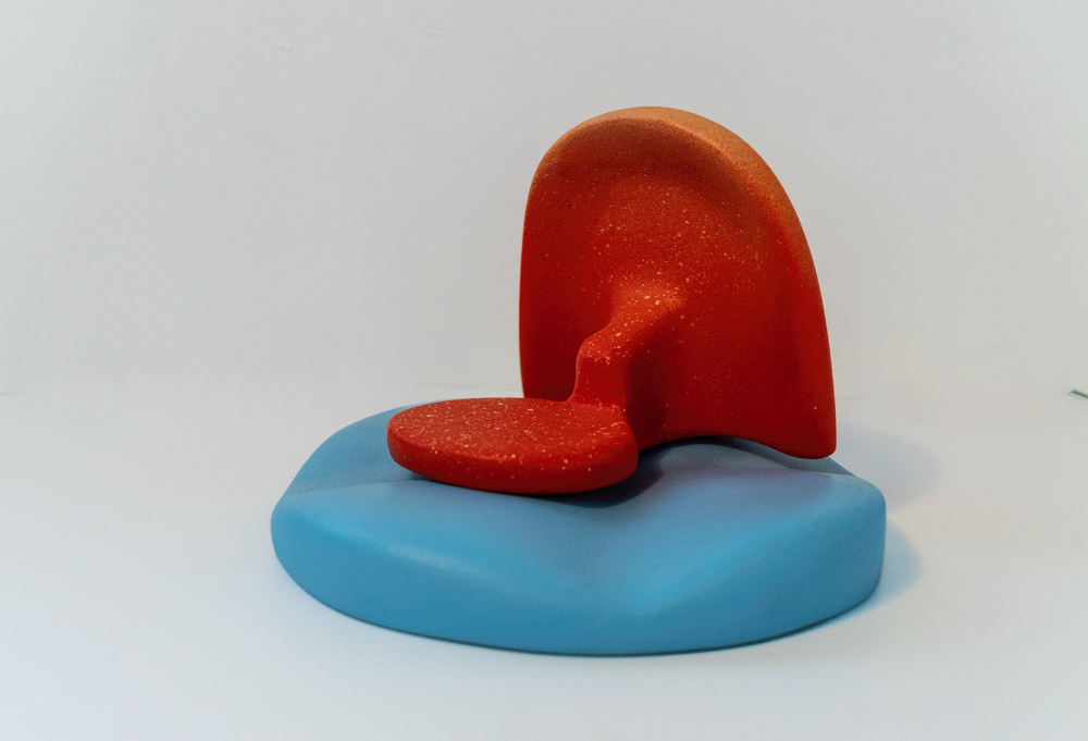 Tilt-a-Whirl, 2020. Plaster, spray paint. 8 x 6.5 inches.