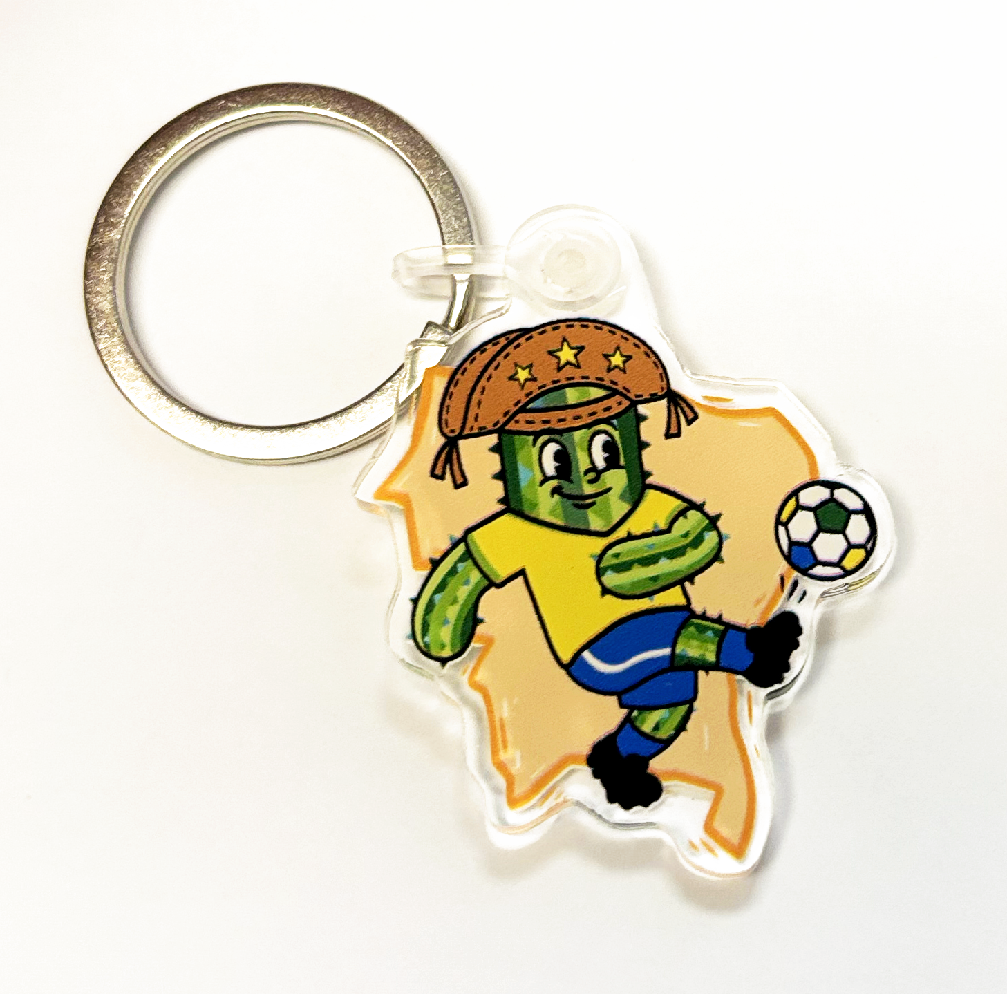 The mascot was used to create keychains and stickers