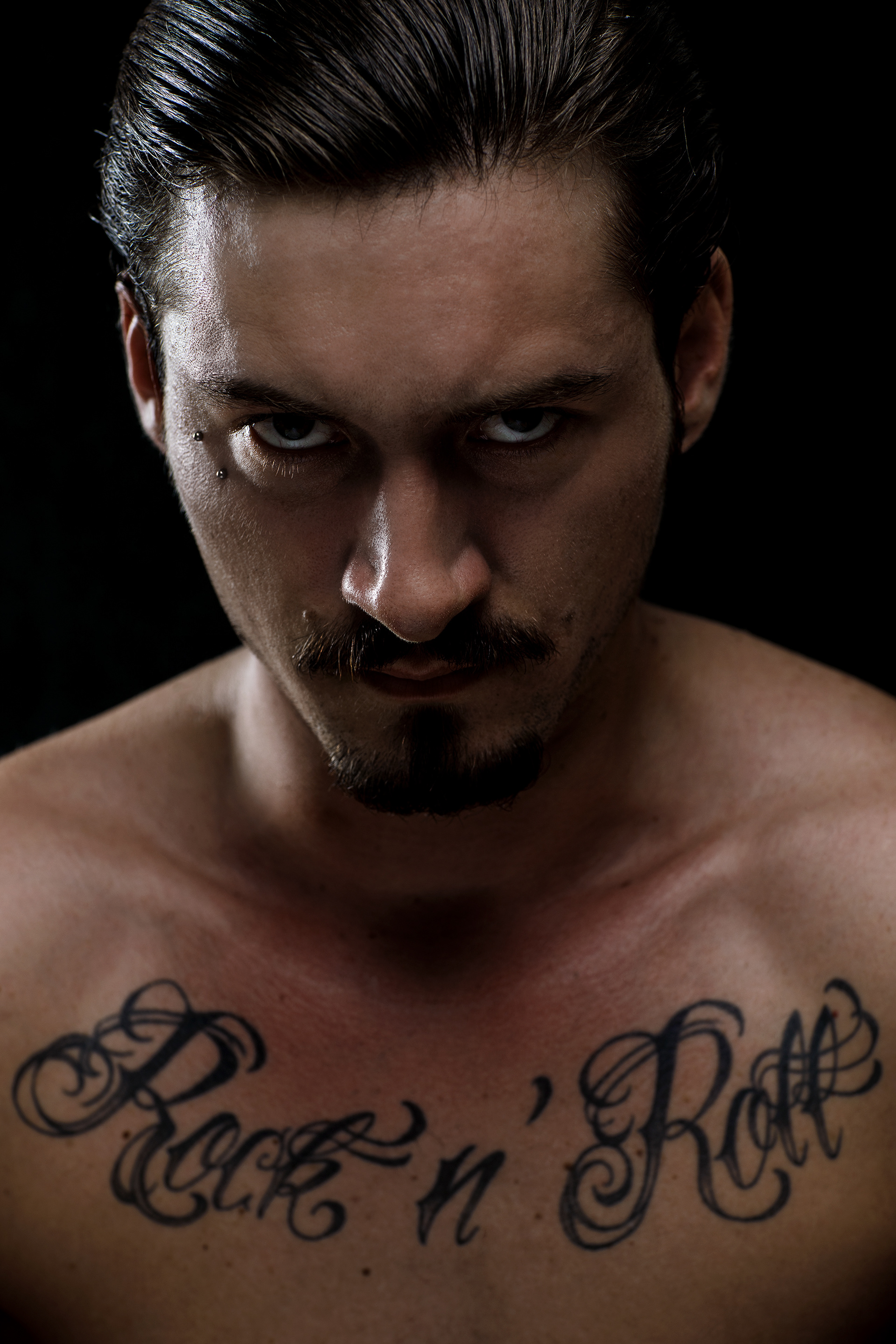 Portrait Mann starrer Blick