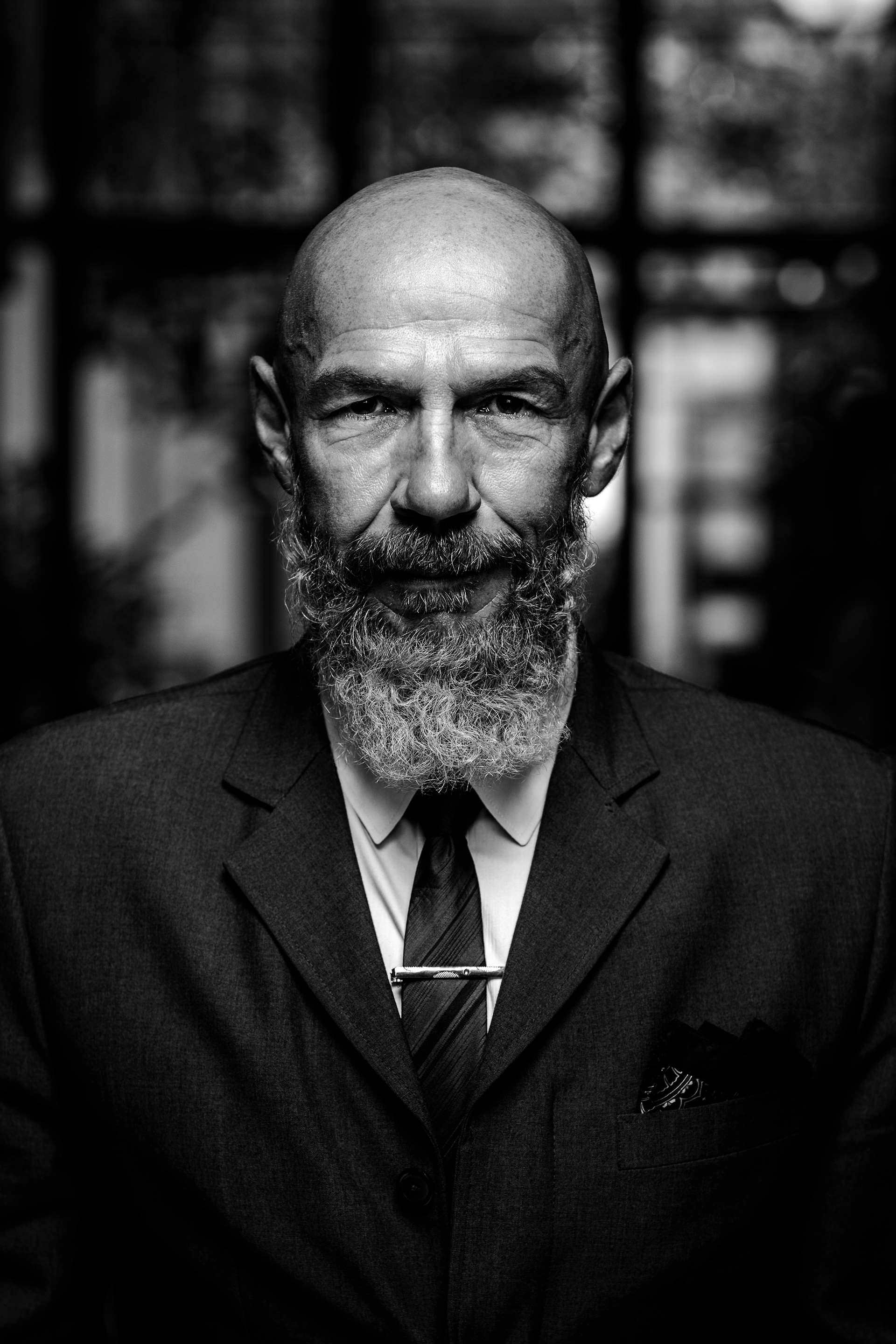 SW Portrait Mann mit Bart