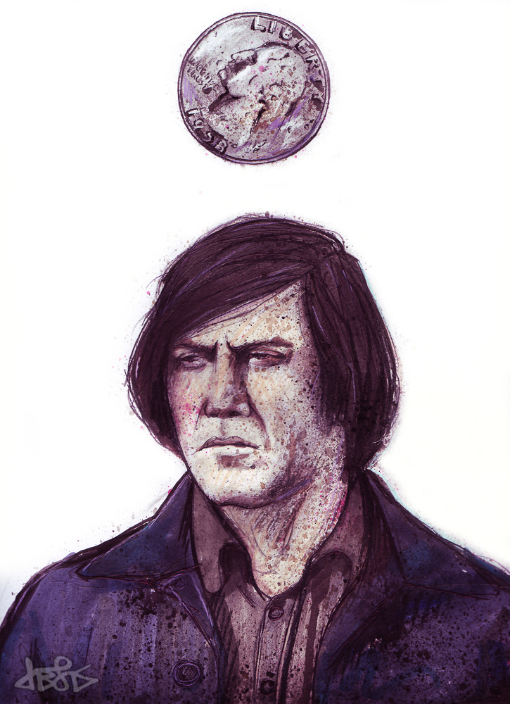 'ANTON CHIGURH' - Ink on paper, 2014