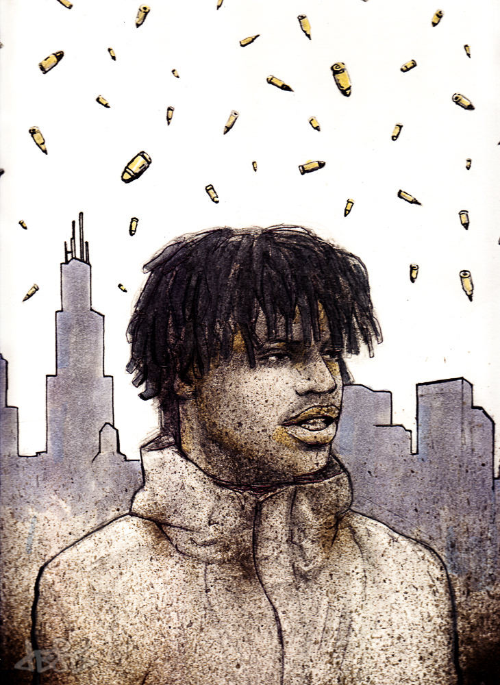 'CHIEF KEEF' - Ink on illustration board, 2014