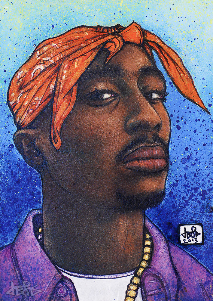 '2PAC' - Acrylic on hardboard, 2013