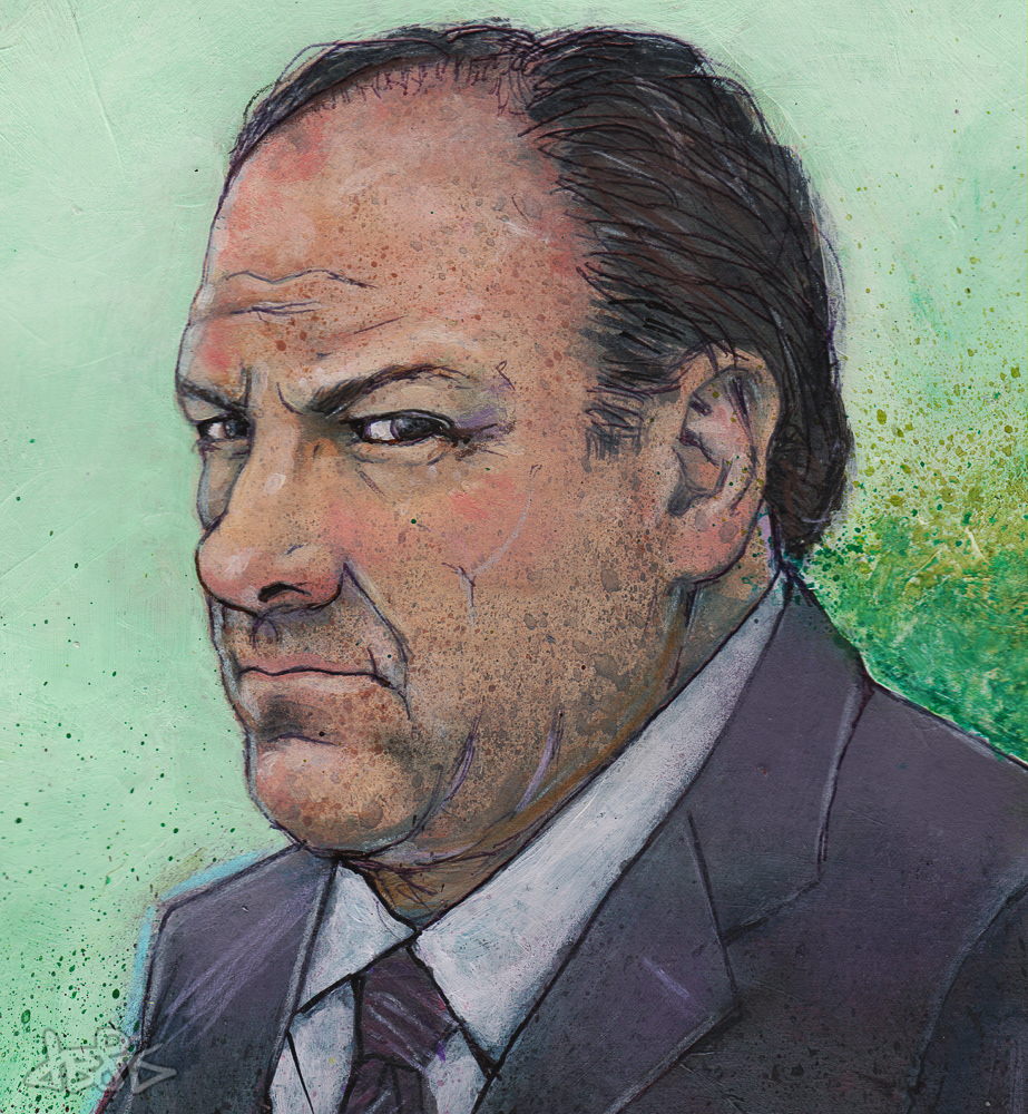 'TONY SOPRANO' - Acrylic on paper, 2013