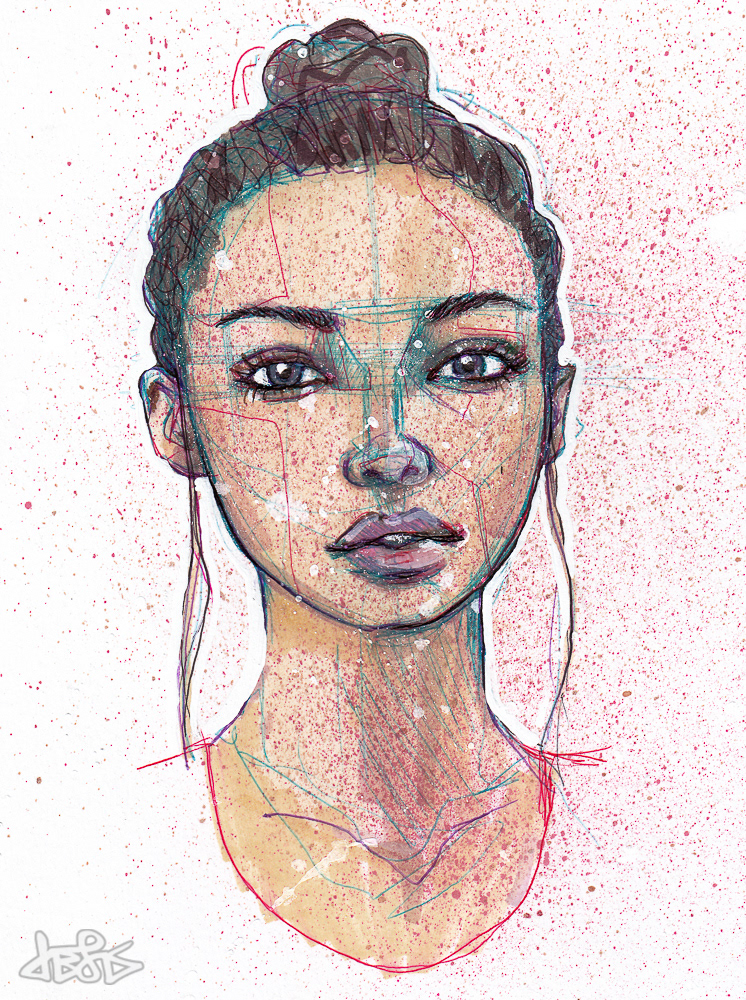 'MONICA' - Ink on paper, 2014