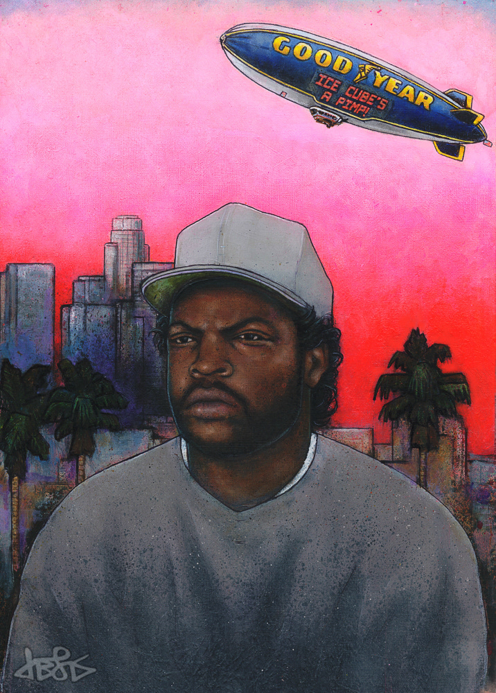 'ICE CUBE'S A PIMP' - Acrylic on paper, 2013