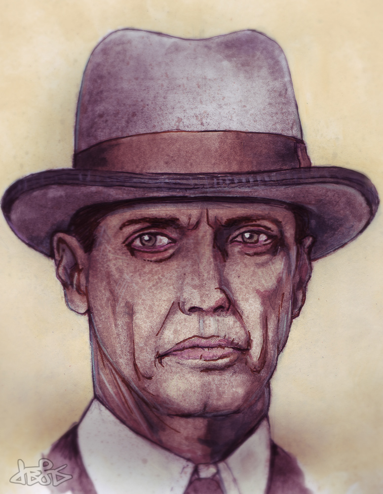 'NUCKY THOMPSON' - Ink and watercolour on paper, 2013