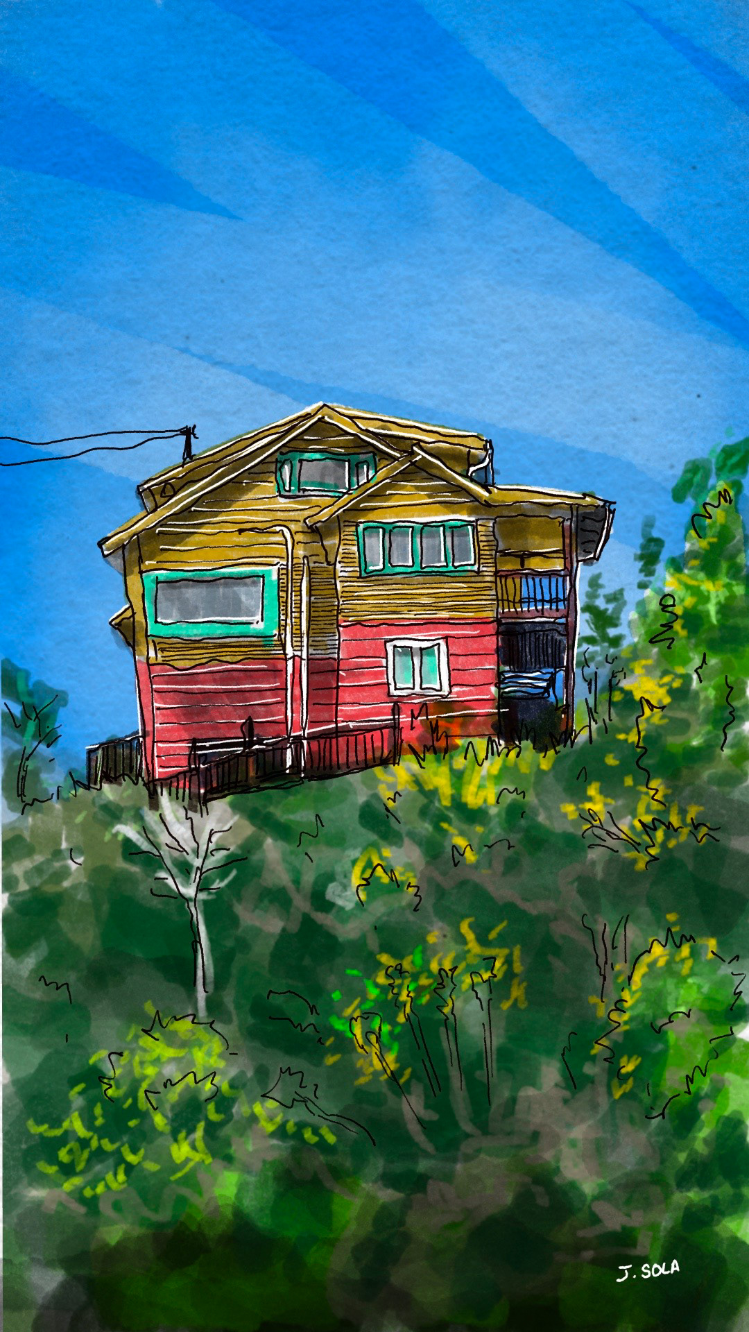 Residential Illustration somewhere in Alaska