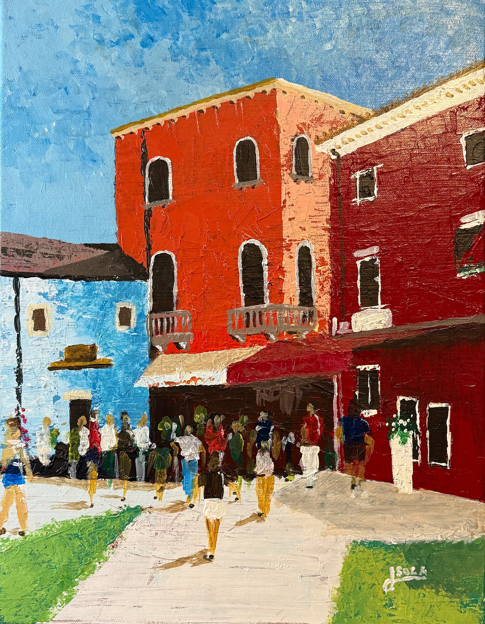 Murano Market - Acrylic on canvas 18" x 14"