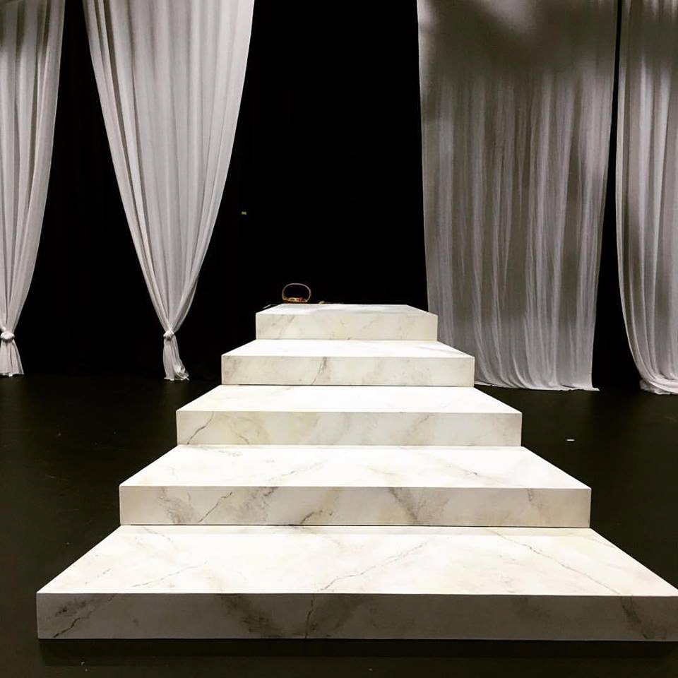 Marbled stairs