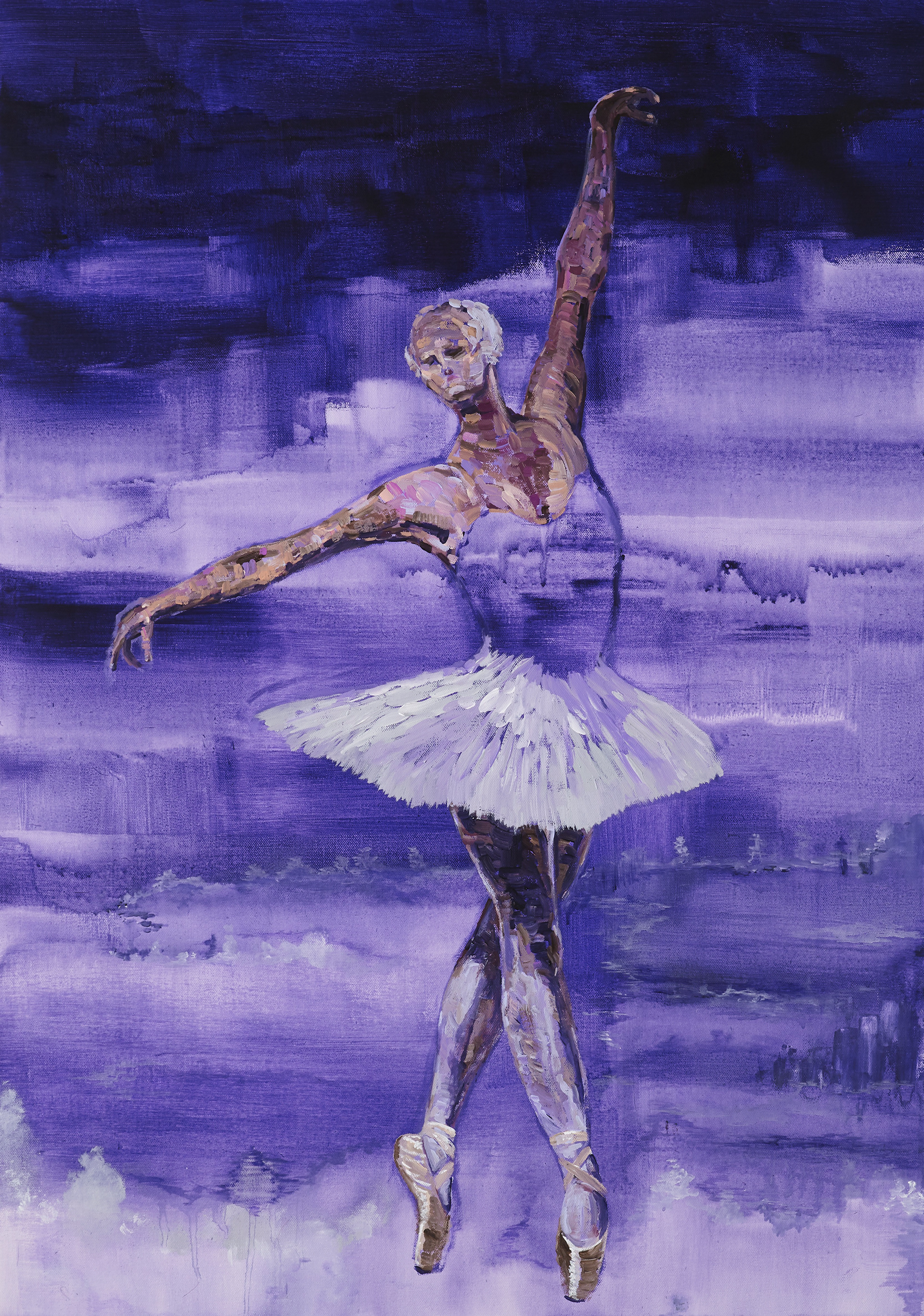 The last dance of swan queen, Acrylic on Canvas, 90x65.1cm, 2019