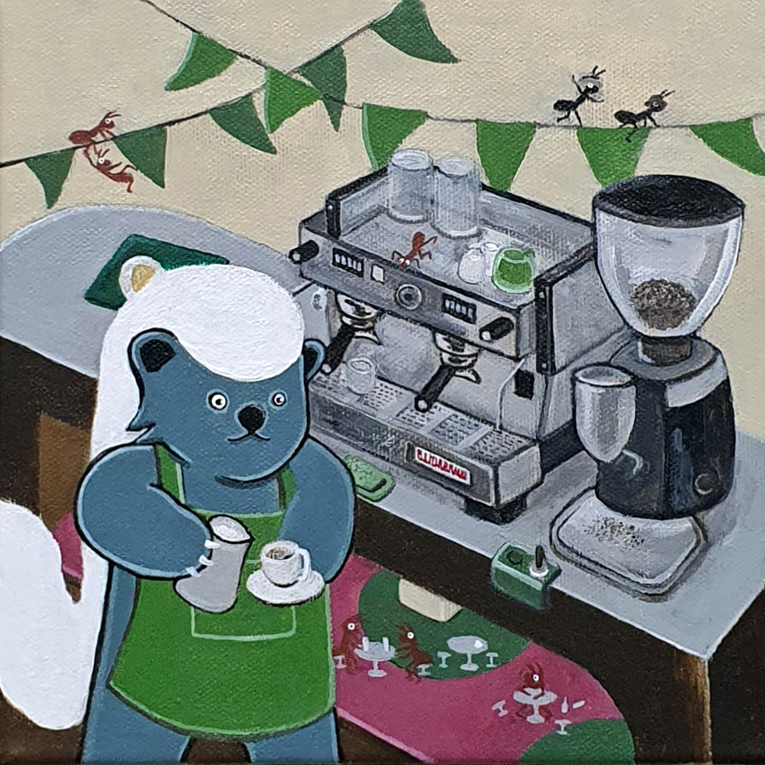 Happy moment, Acrylic on canvas, 20x20cm, 2023