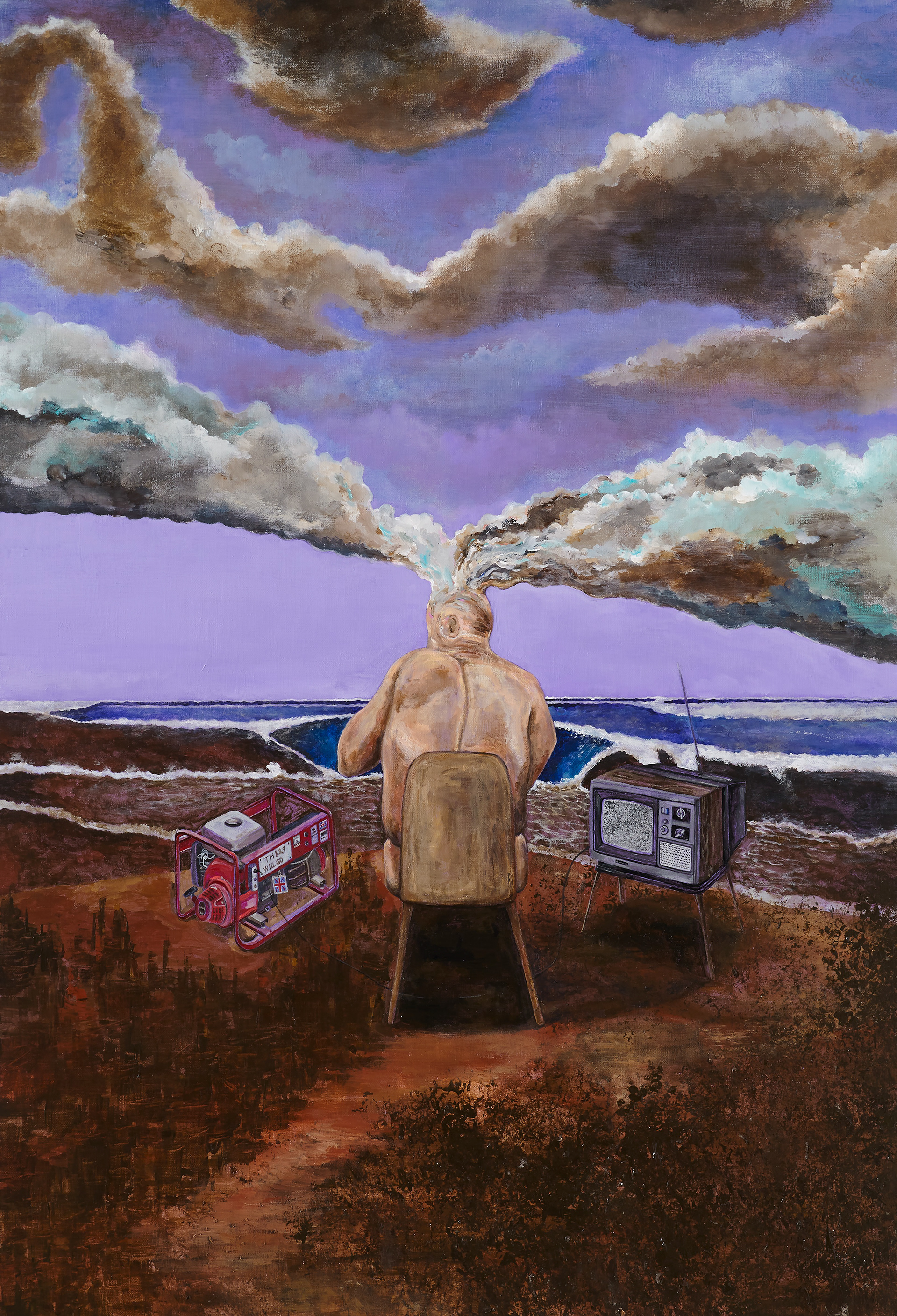 Freedom in modern society, UK, Acrylic on canvas, 130.3x89.4cm, 2020