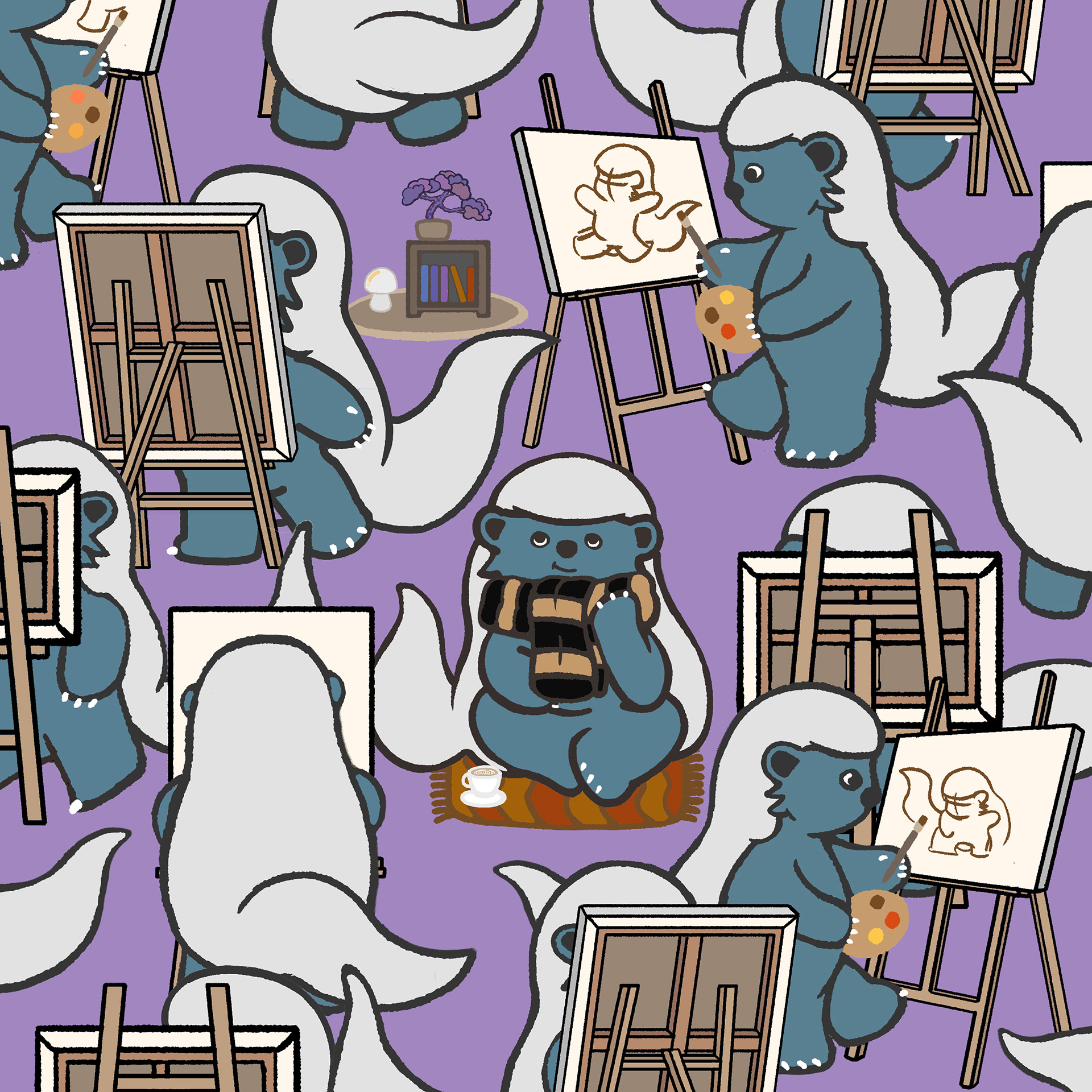 Secret space in one's mind, Digital painting, 2025