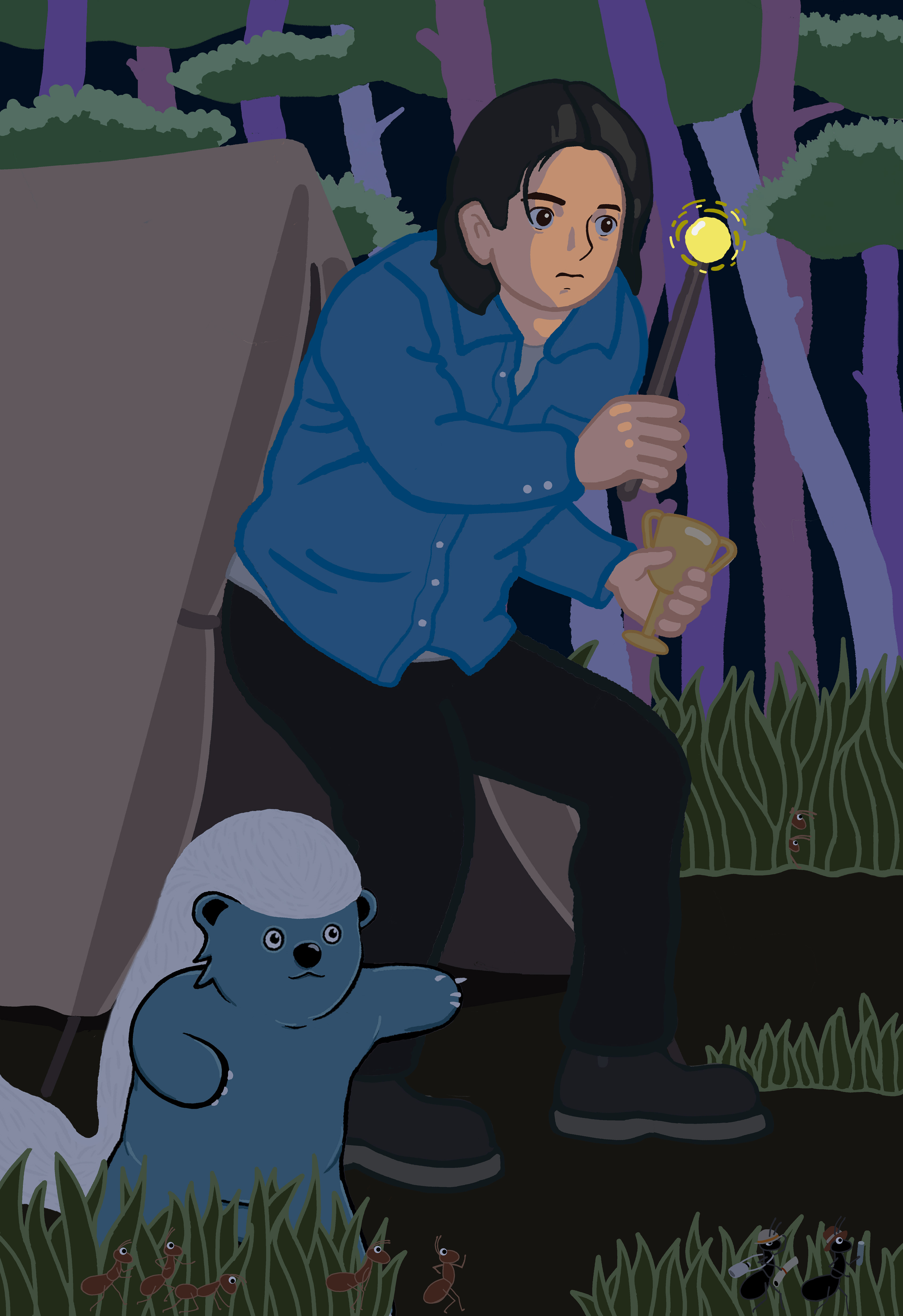  Contemplation, Digital painting, 2024