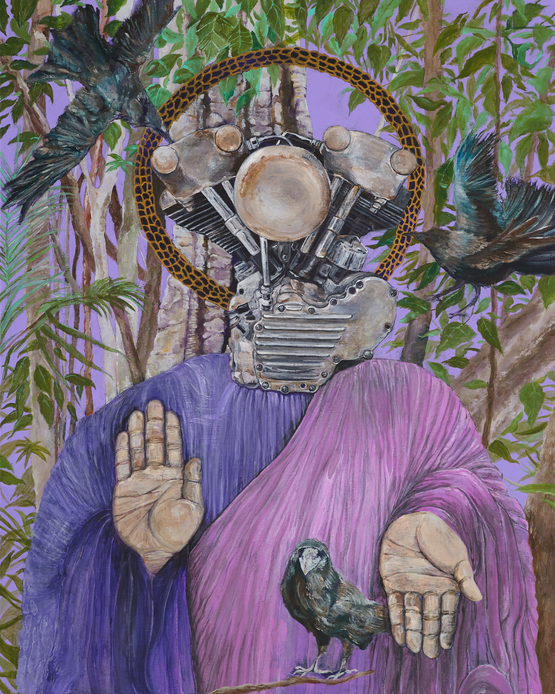 ST. V-Twin of Freedom, Acrylic on canvas, 90x72.7cm, 2019