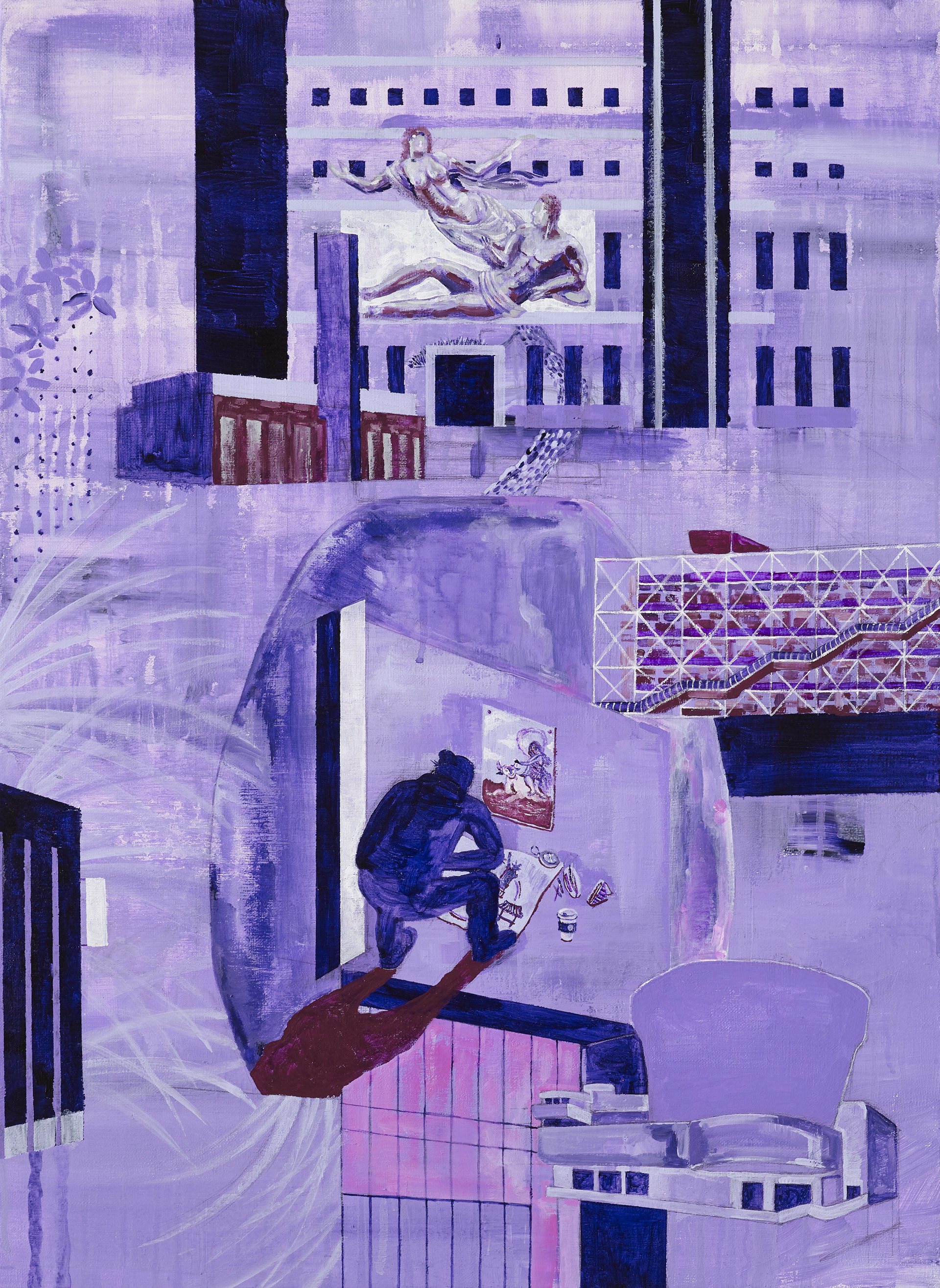 Knock, knock, Acrylic on canvas, 72.7x53cm, 2019