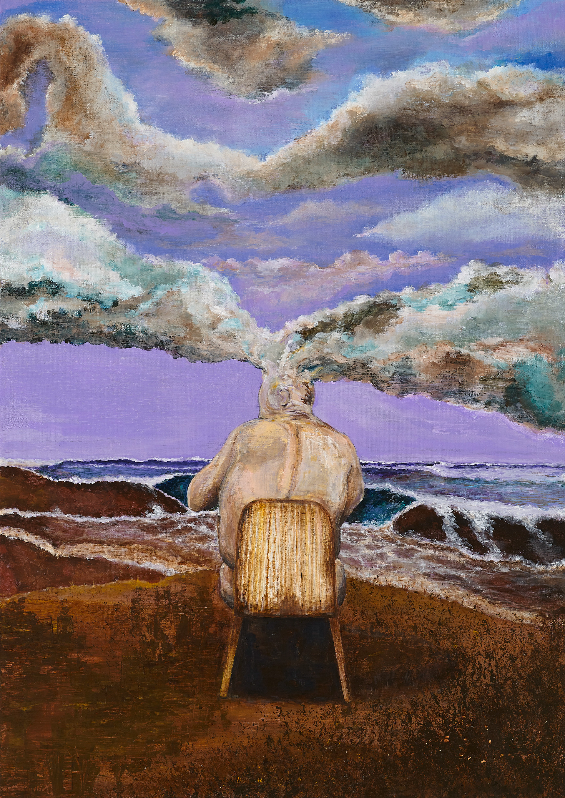 Freedom in modern society, Acrylic on canvas, 90.9x65.1cm, 2019