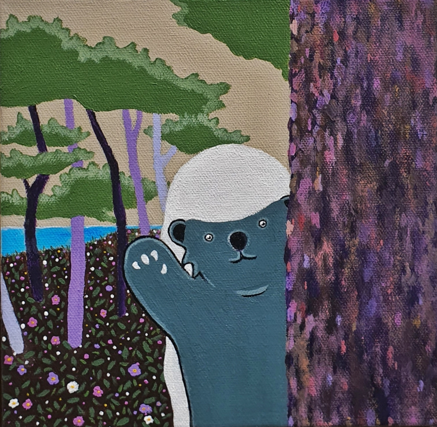Travel, Acrylic on canvas, 20x20cm, 2022