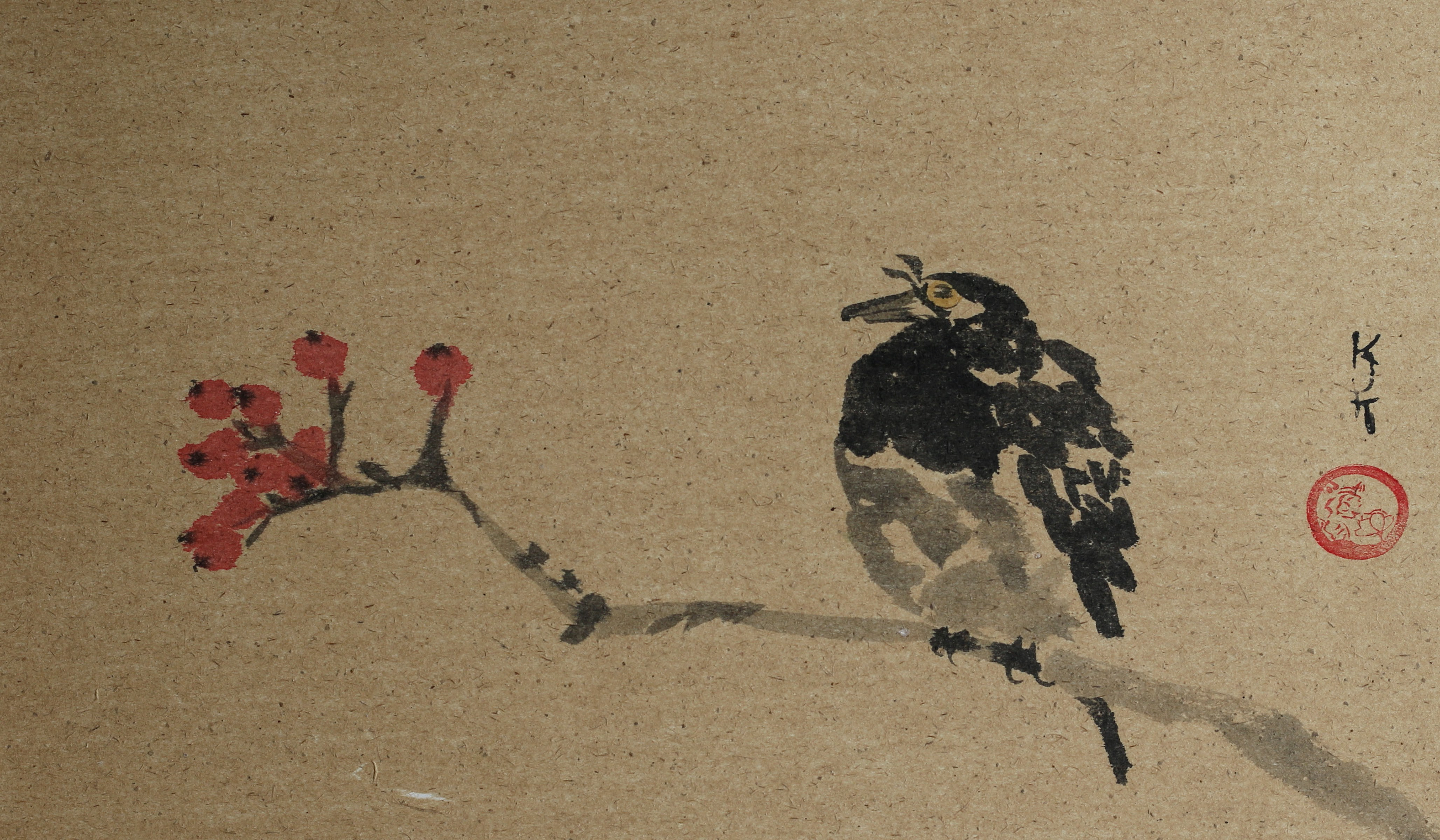 Red berries - £160 (Framed 40x50cm)