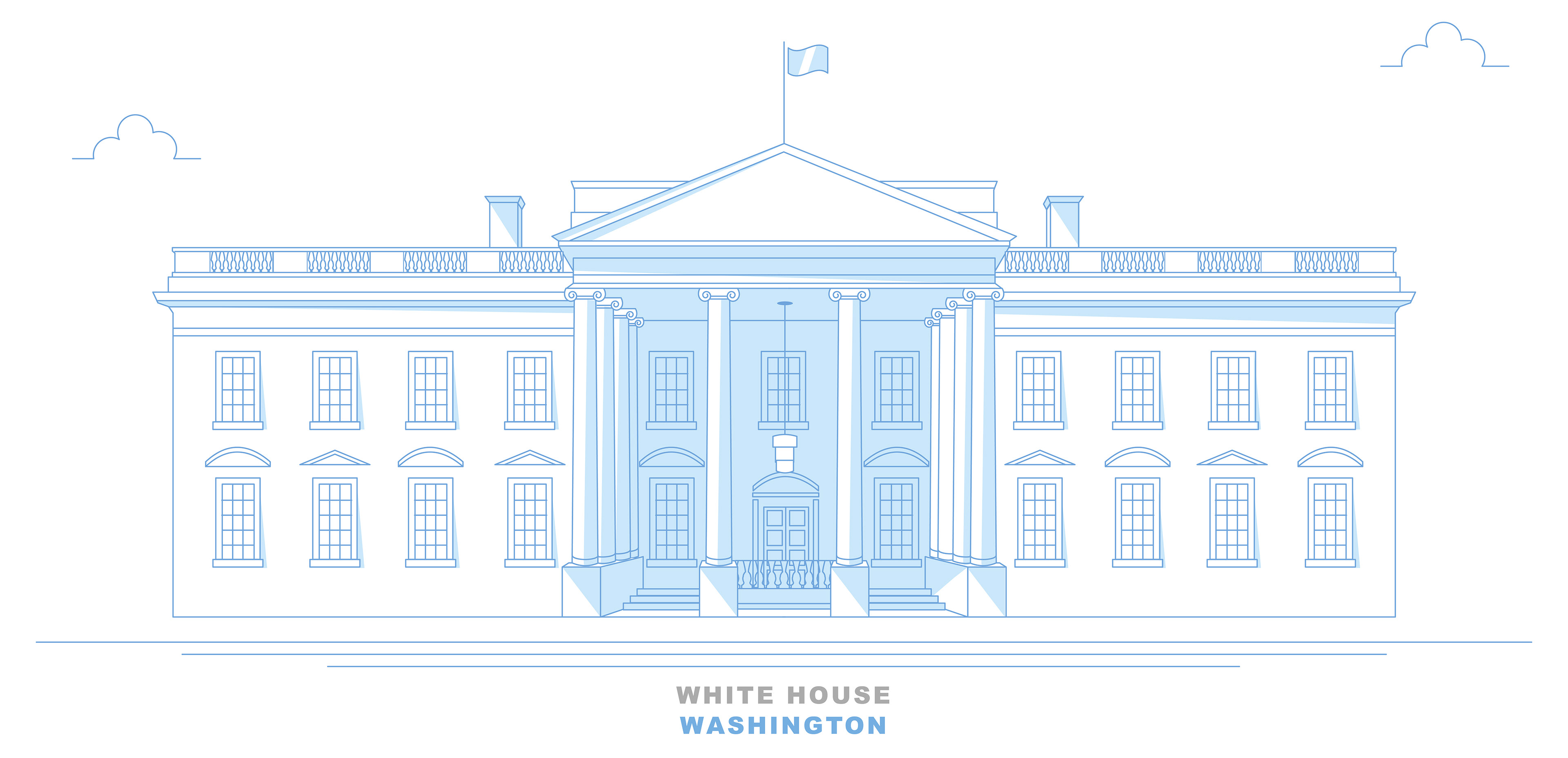 Белый дом США чертеж