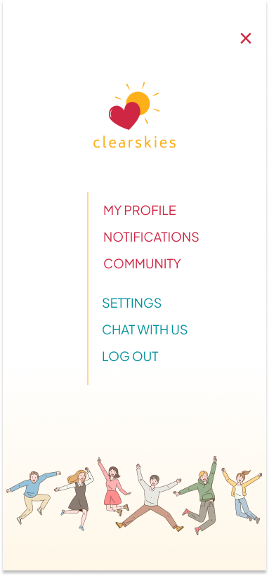 ClearSkies Menu Pop Up