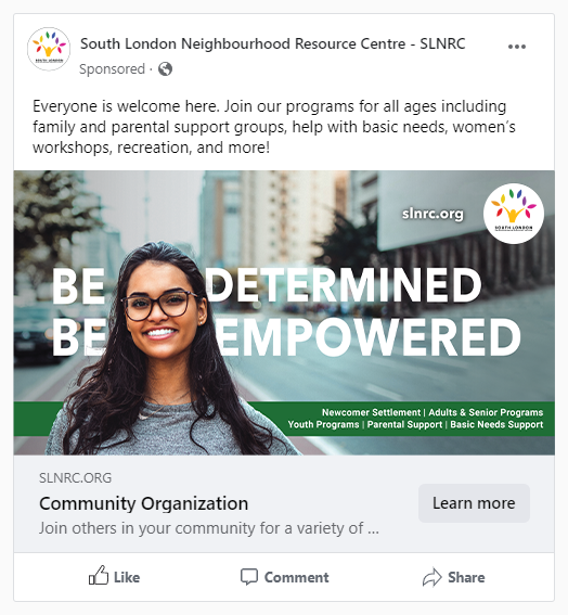 SLNRC Social Media Ad: Facebook