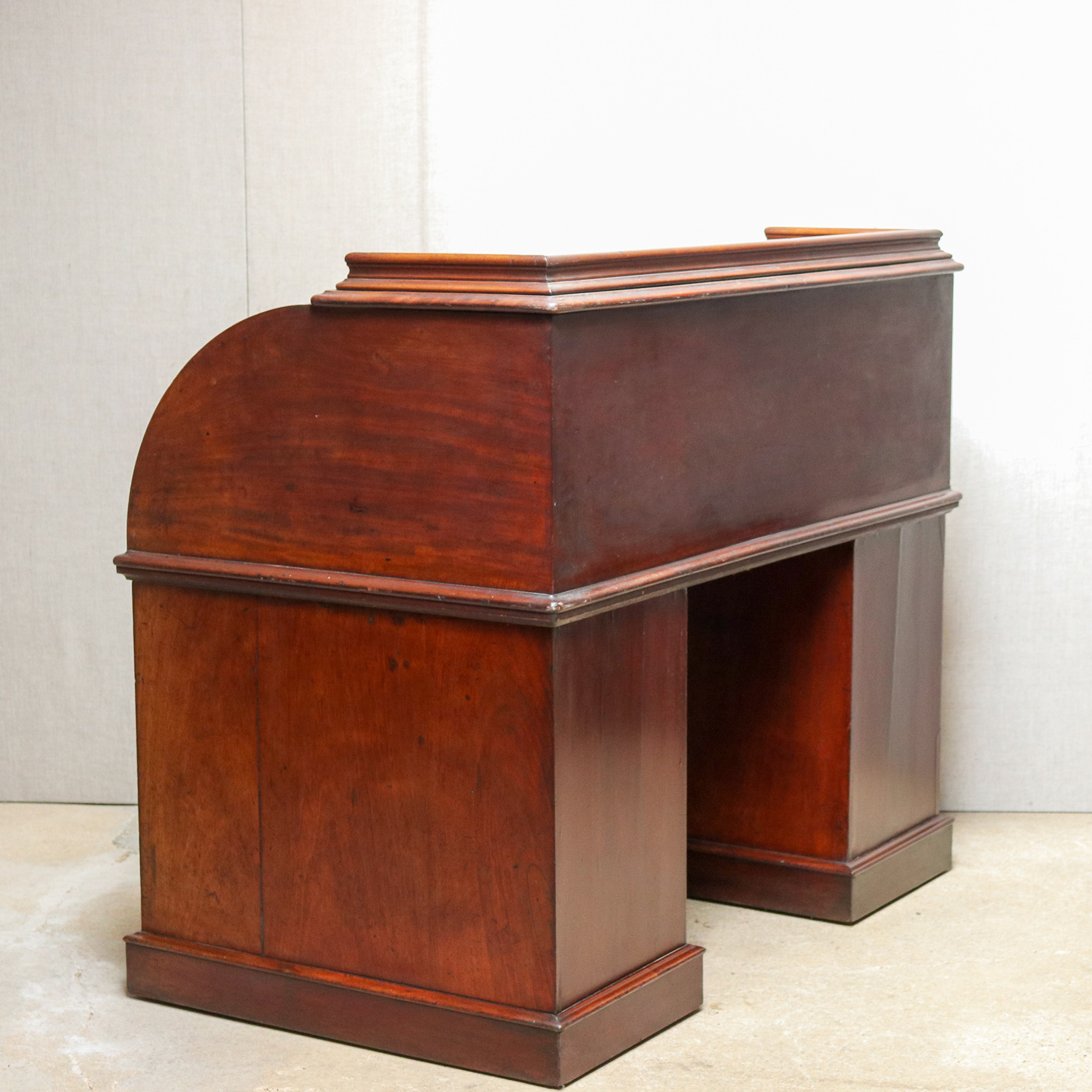 Furniture Odyssey - Mahogany cylinder top desk stamped W. Priest