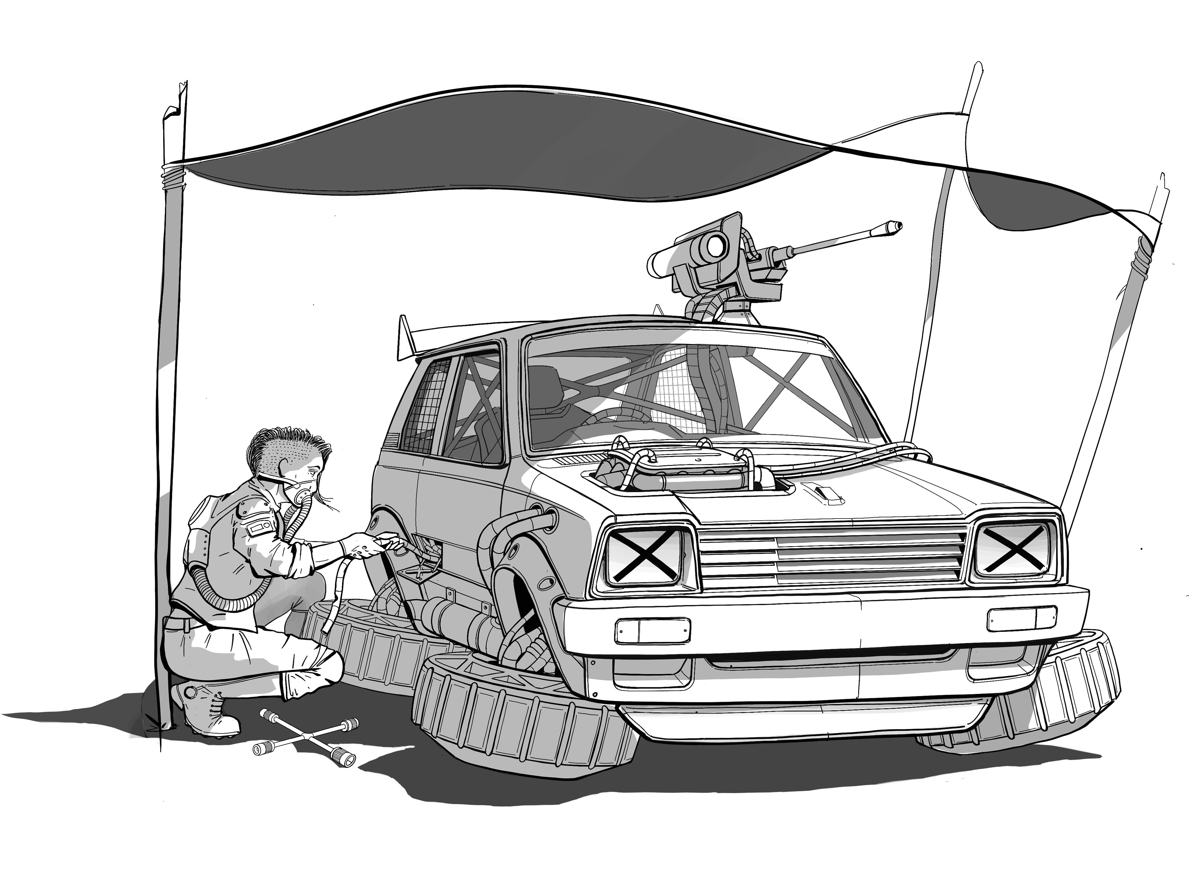 Final volumes, linework, lights and shadows