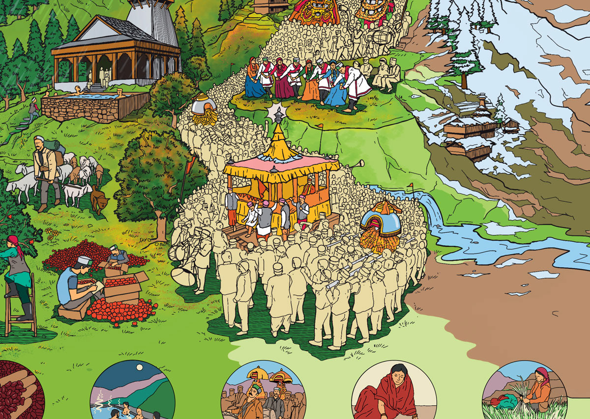 Apple season blending into Dussehera celebrations