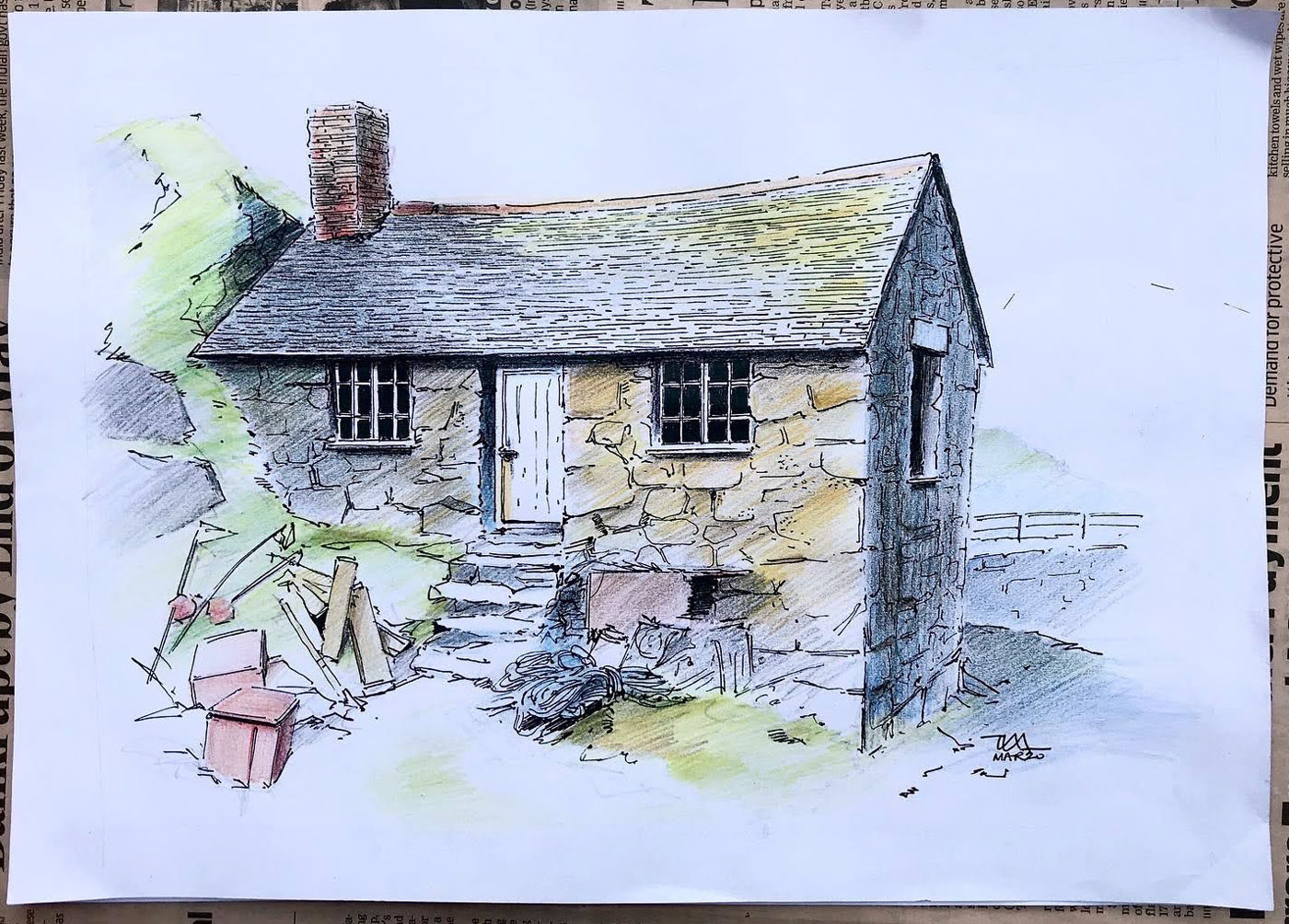 Pen, pencil on paper 