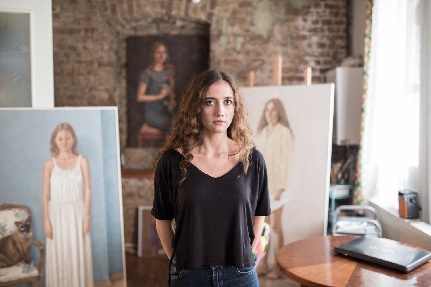 Rugül Serbest, Ressam. Atölye ve eser fotoğrafları