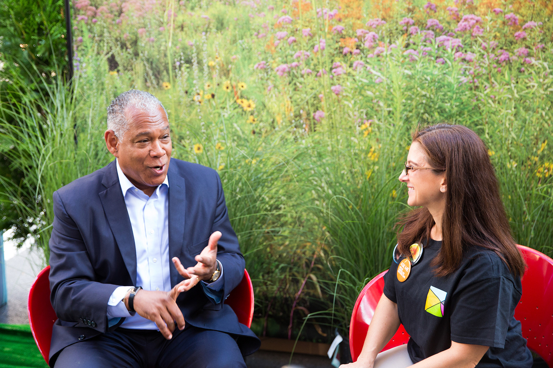 Interview with NYC Parks Commissioner Mitchell Silver at Park(ing) Day event