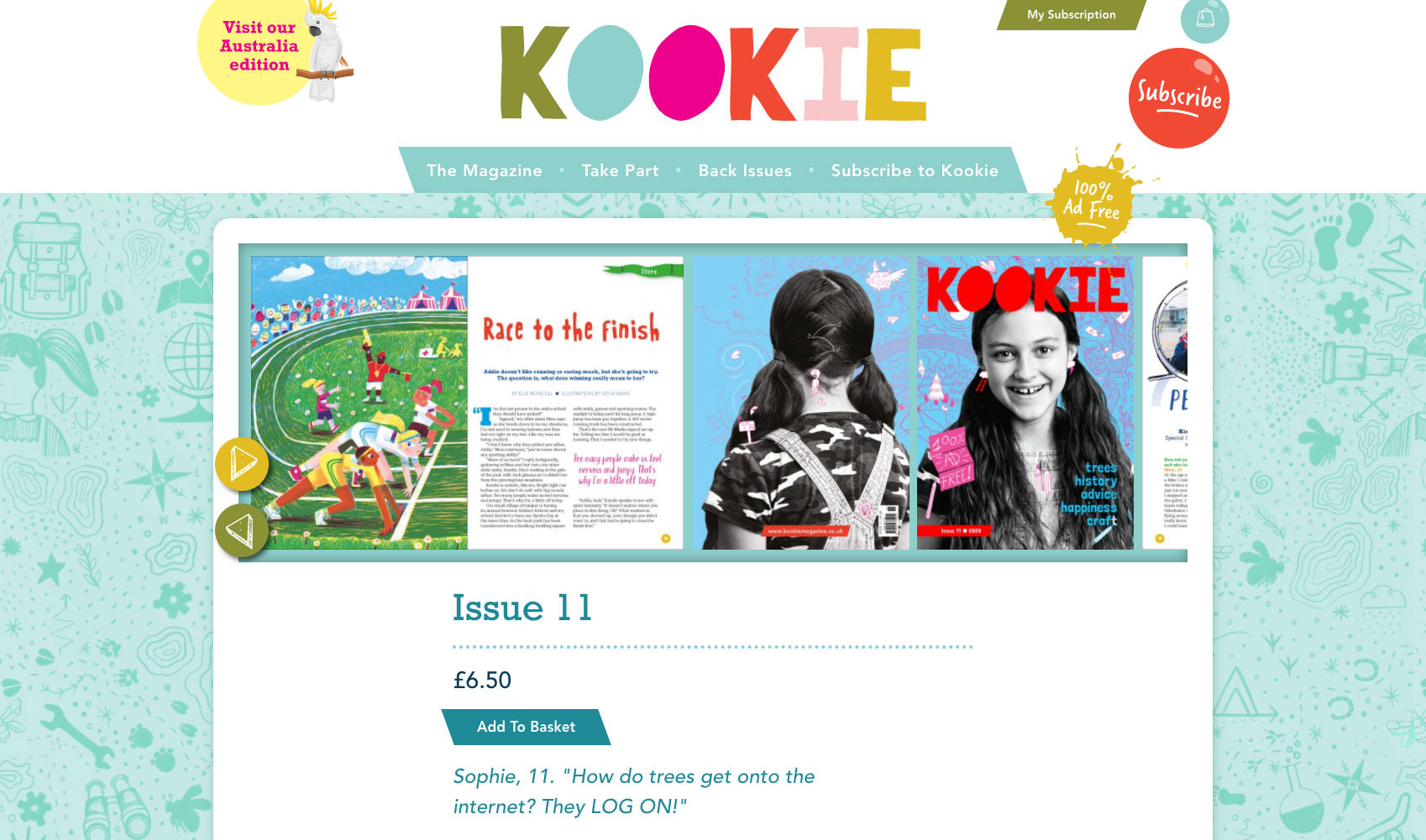 Kookie Magazine website