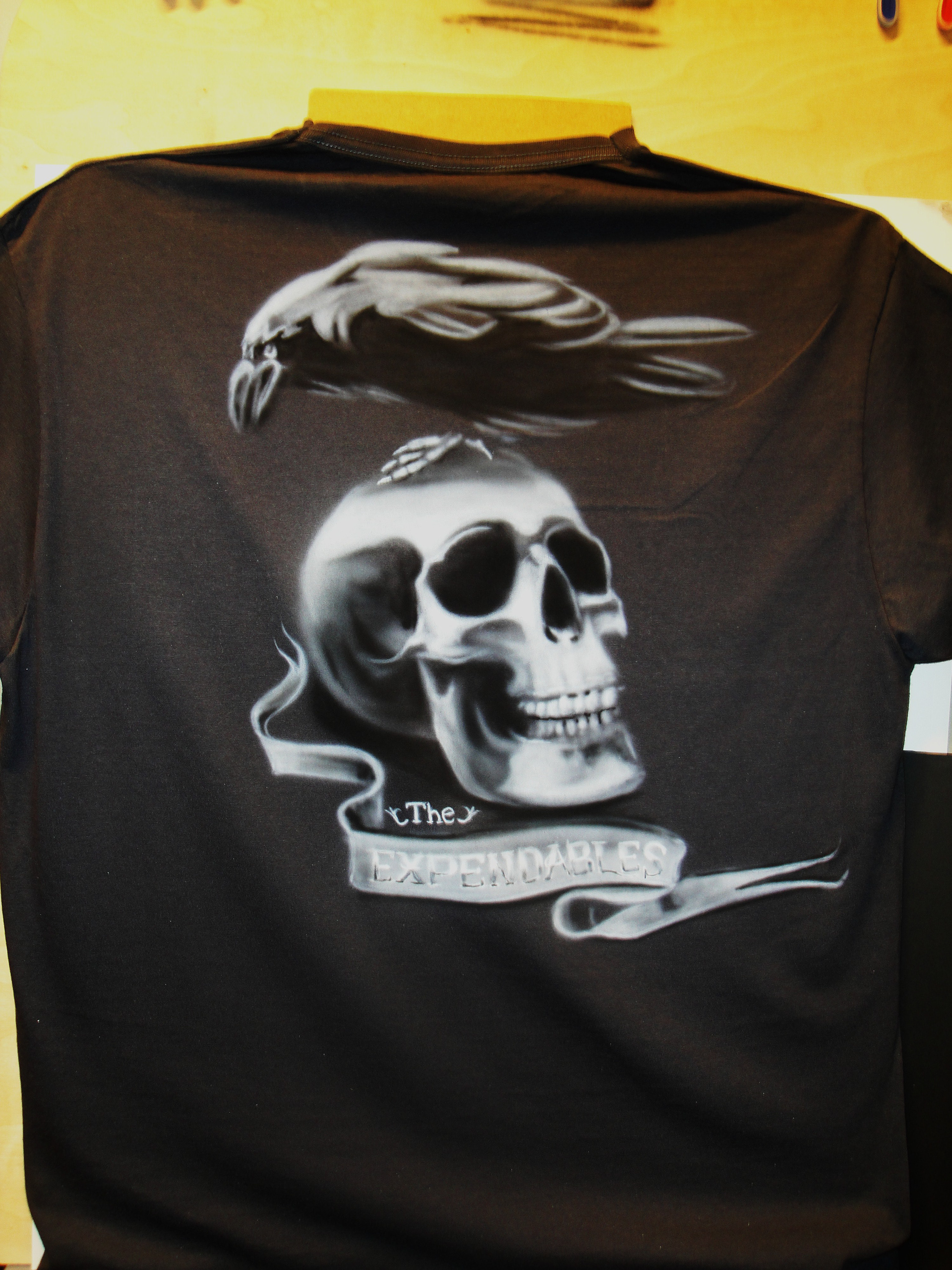 The expendables (airbrush on grey t-shirt)