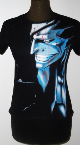 Kenpachi Zaraki on (ladies) black t-shirt