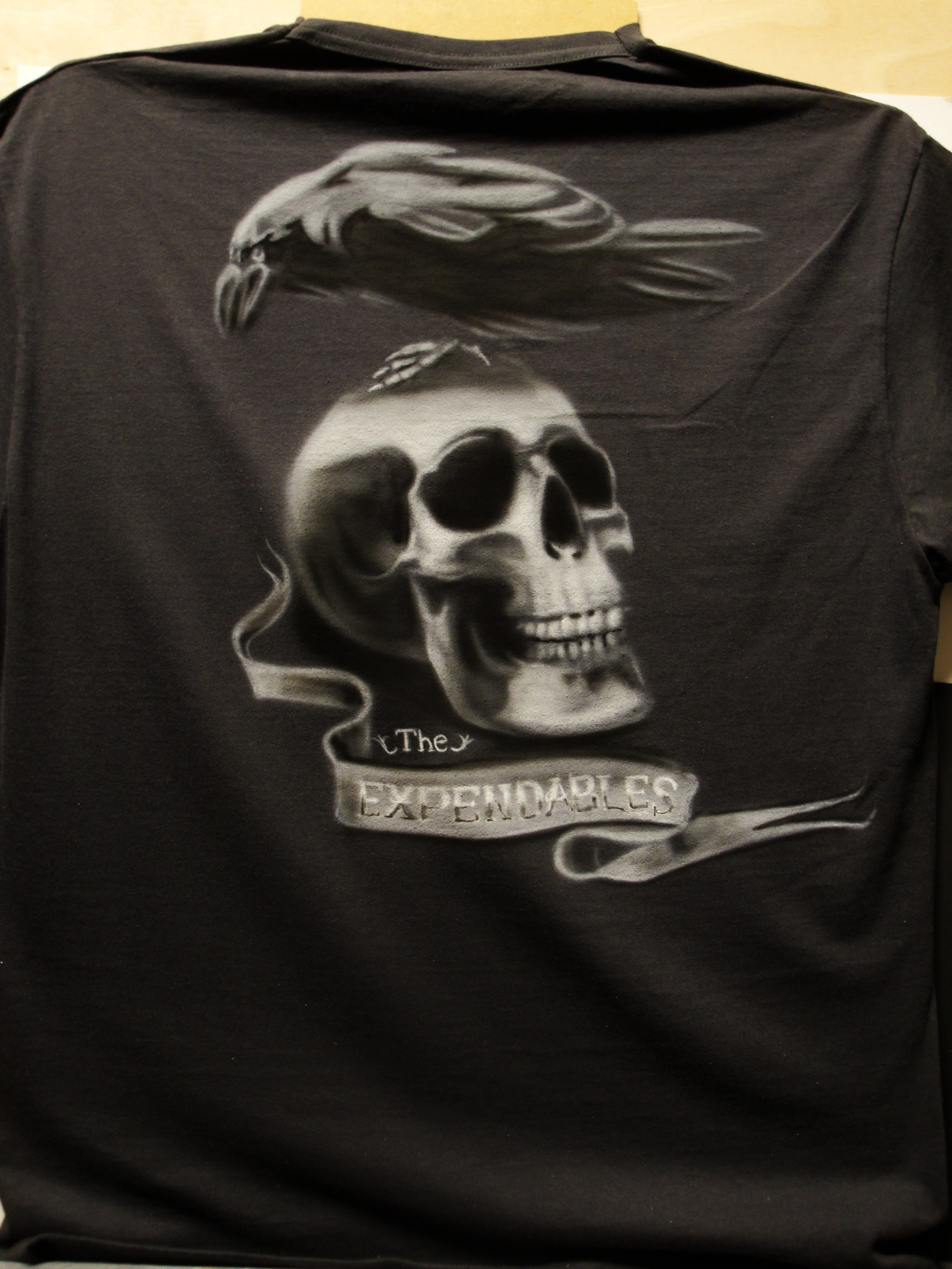 The expendables (airbrush on grey t-shirt)
