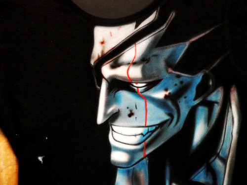 Kenpachi Zaraki on (ladies) black t-shirt