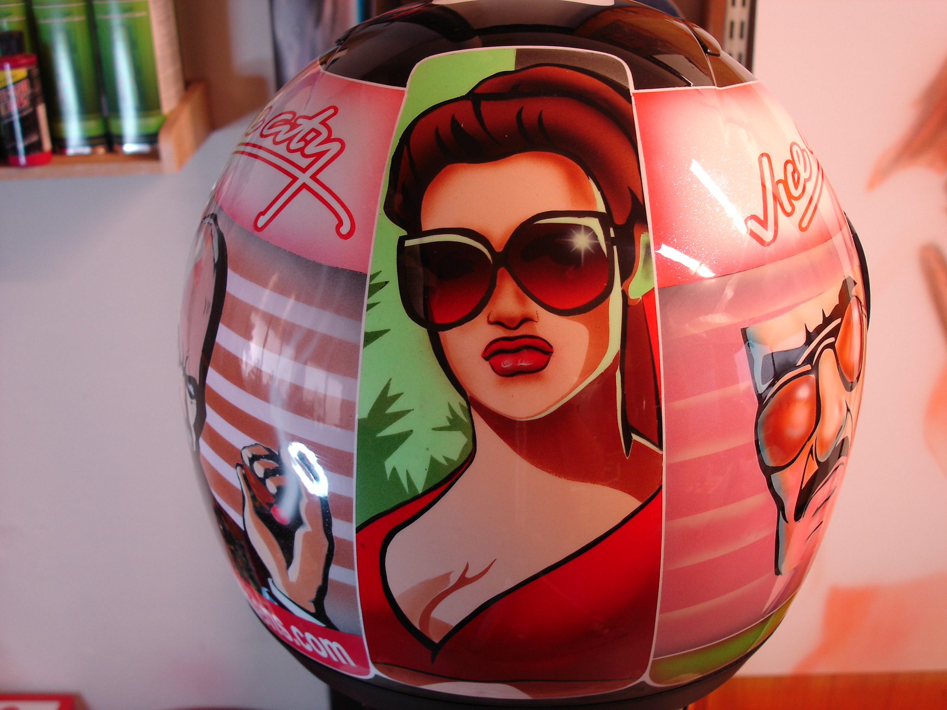 GTA vice city airbrush on helmet