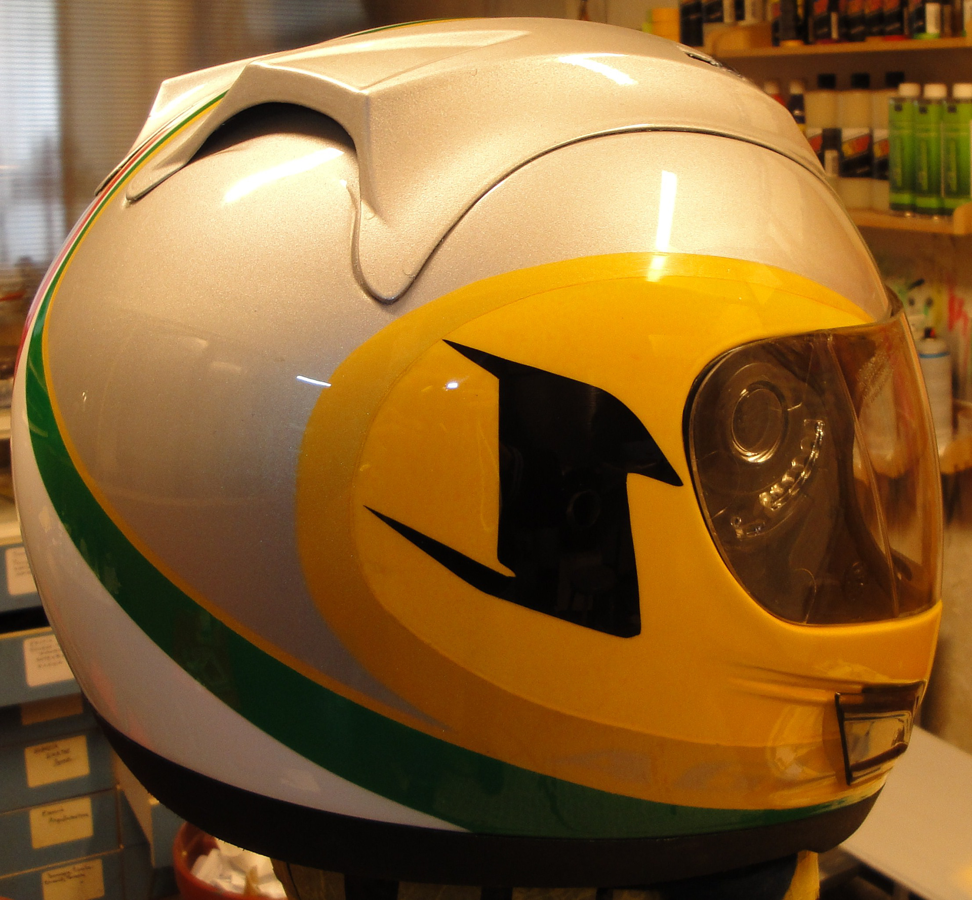 MV Agusta airbrush - custom paint motorcycle helmet