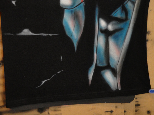 Kenpachi Zaraki on (ladies) black t-shirt