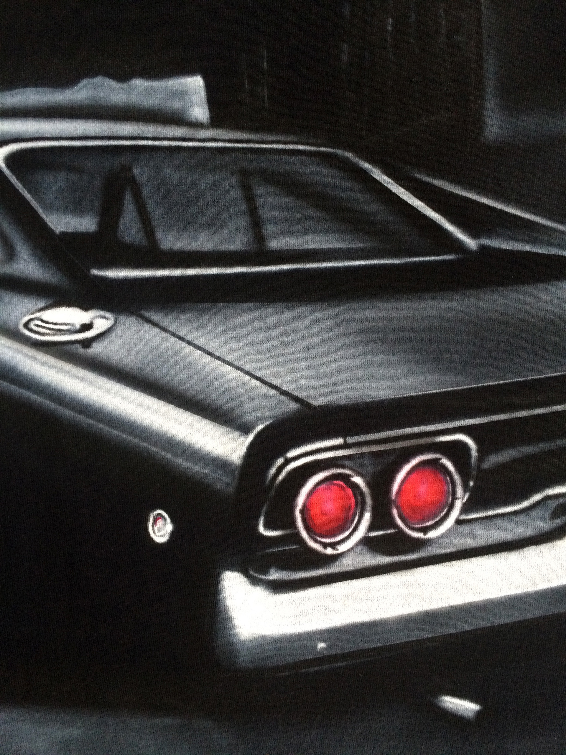 Dodge Charger R/T (airbrush on black T-shirt)
