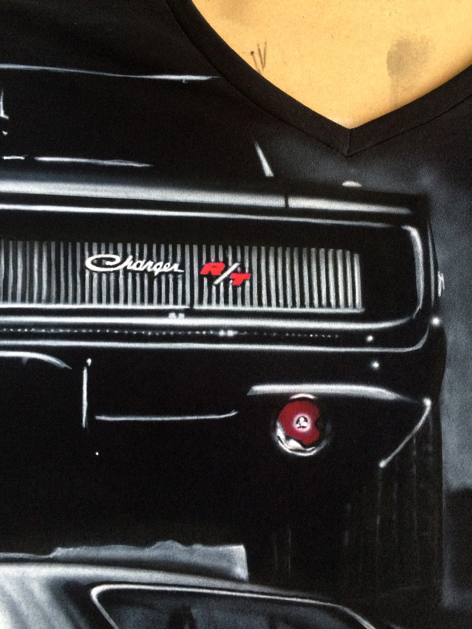 Dodge Charger R/T (airbrush on black T-shirt)