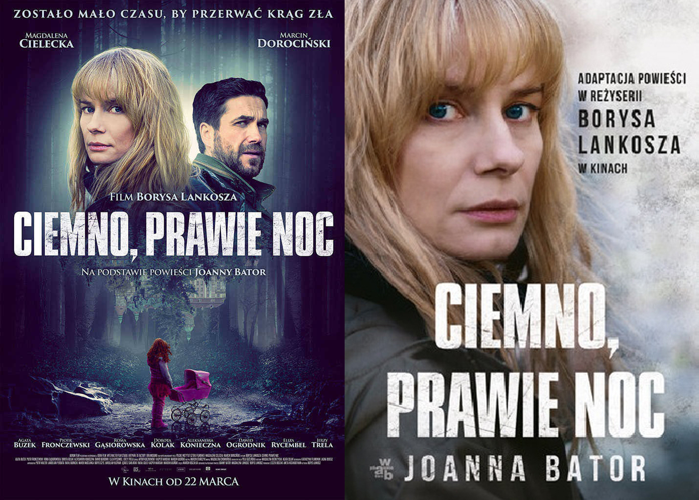 Plakat filmowy oraz okładka książki, wznowienia związanego z premierą filmu